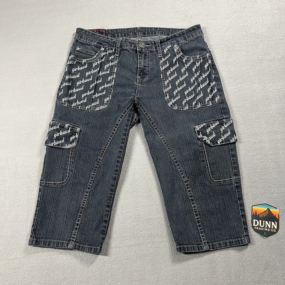 VTG Marithe Francois Girbaud Bermuda Shorts Womens 30 Cargo 90s Denim 16" Y2K